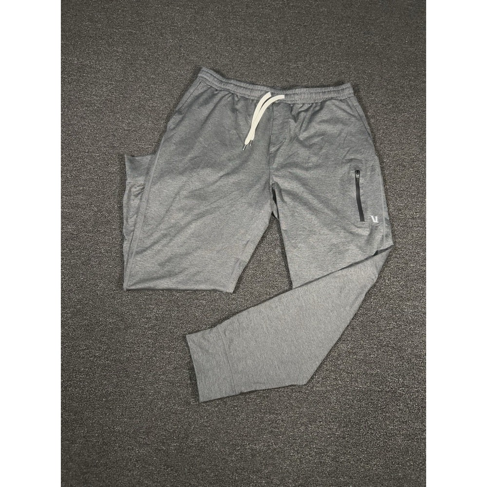 Vuori Pants Mens XL Gray Jogger Sunday Performance Stretch Zipper Pockets
